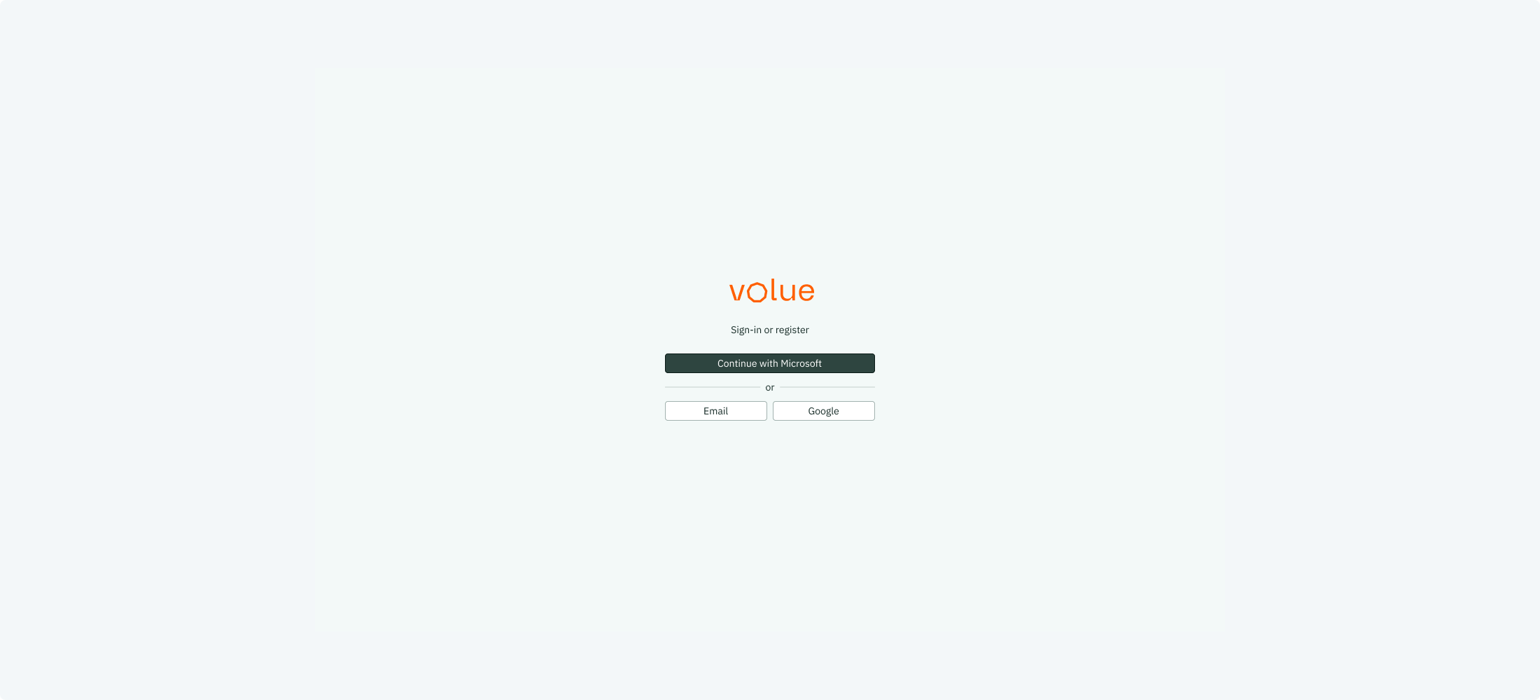 Authentication via volue identity