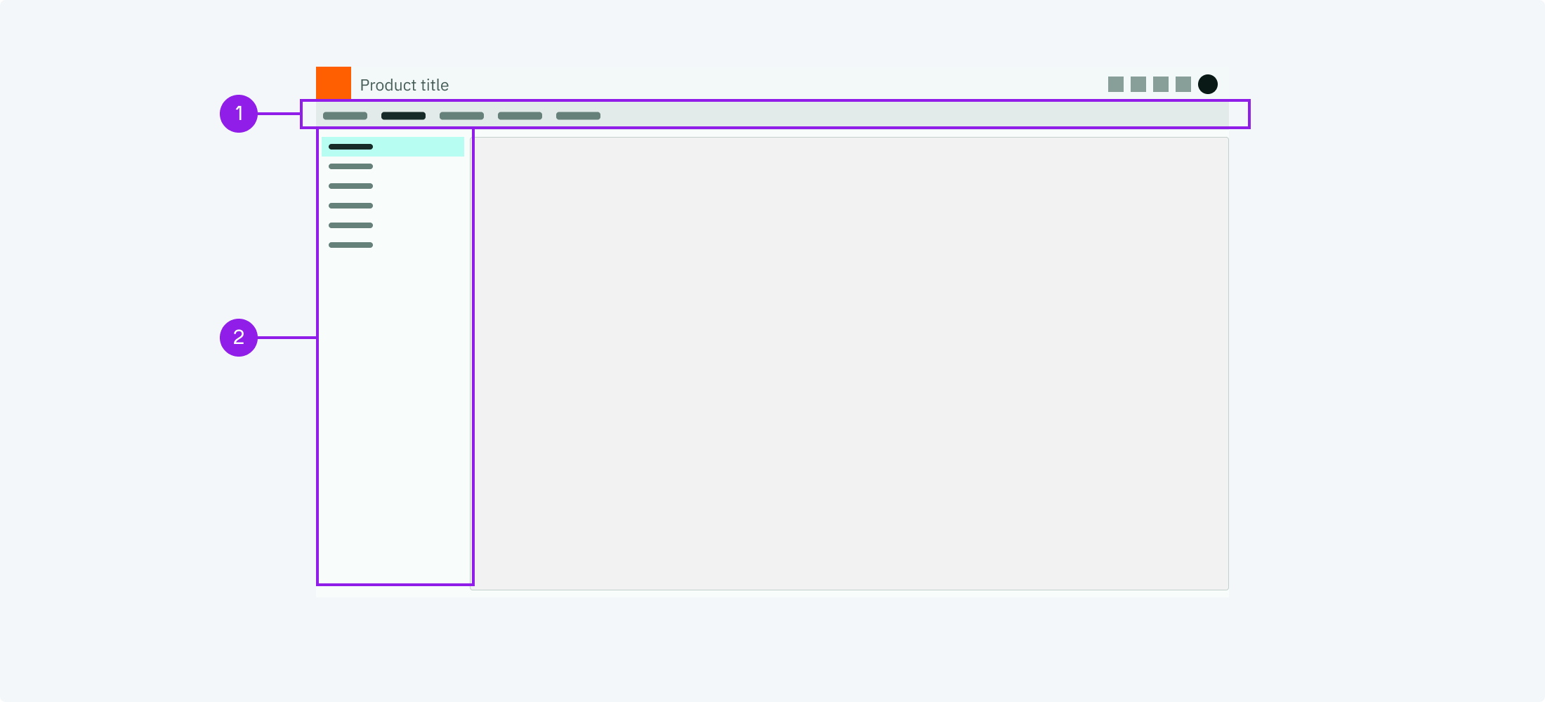 Tab navigation and a sidebar