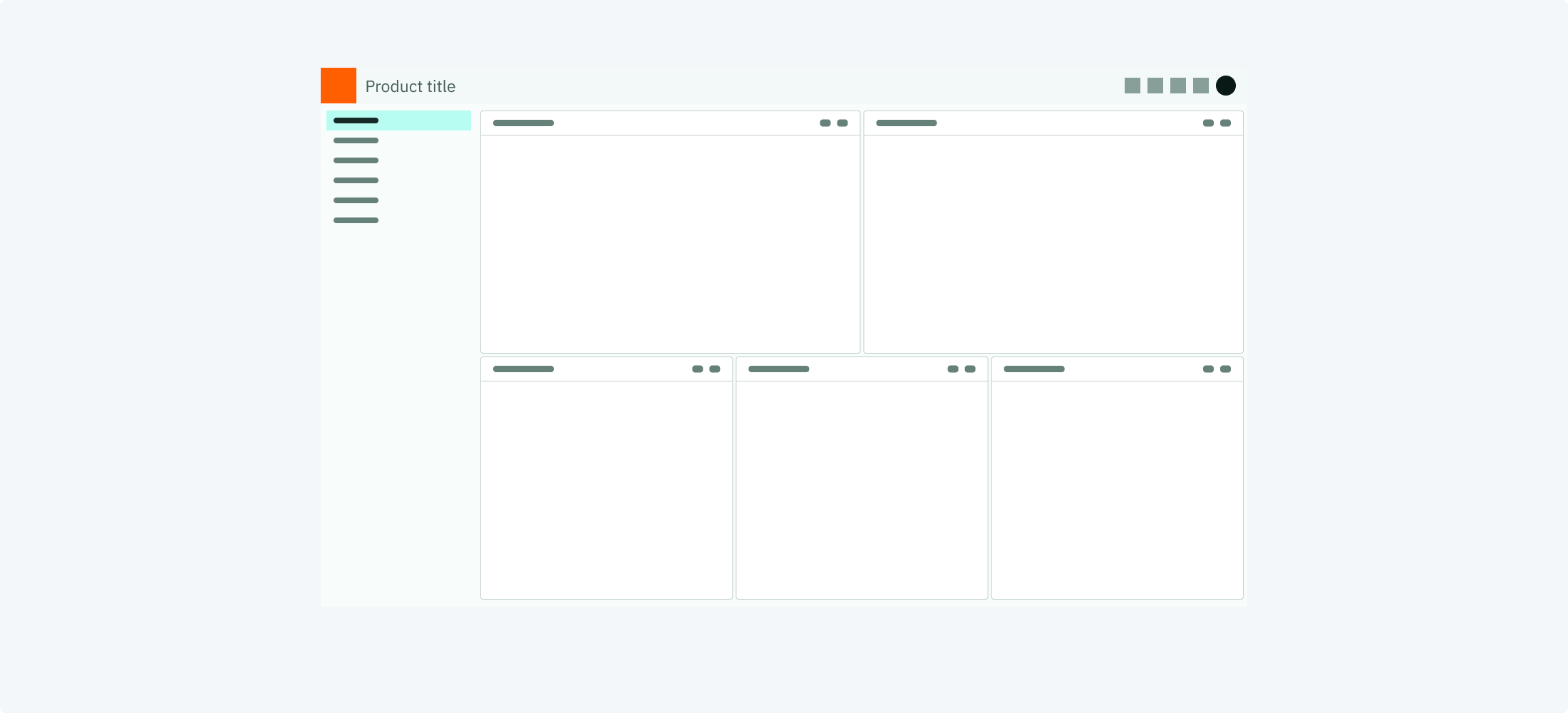 Dashboard page layout