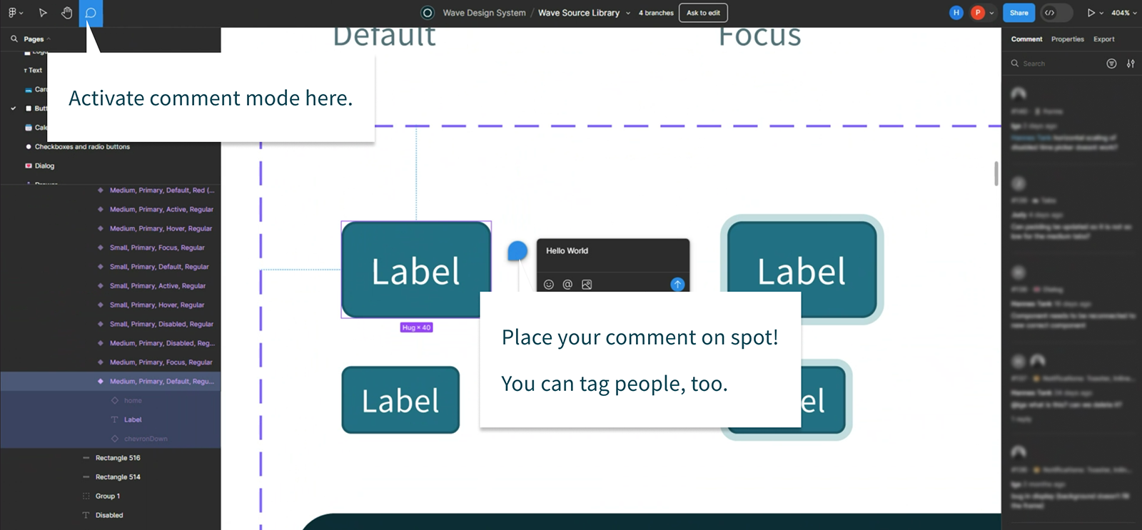 How to work with Figma - explanation screenshot